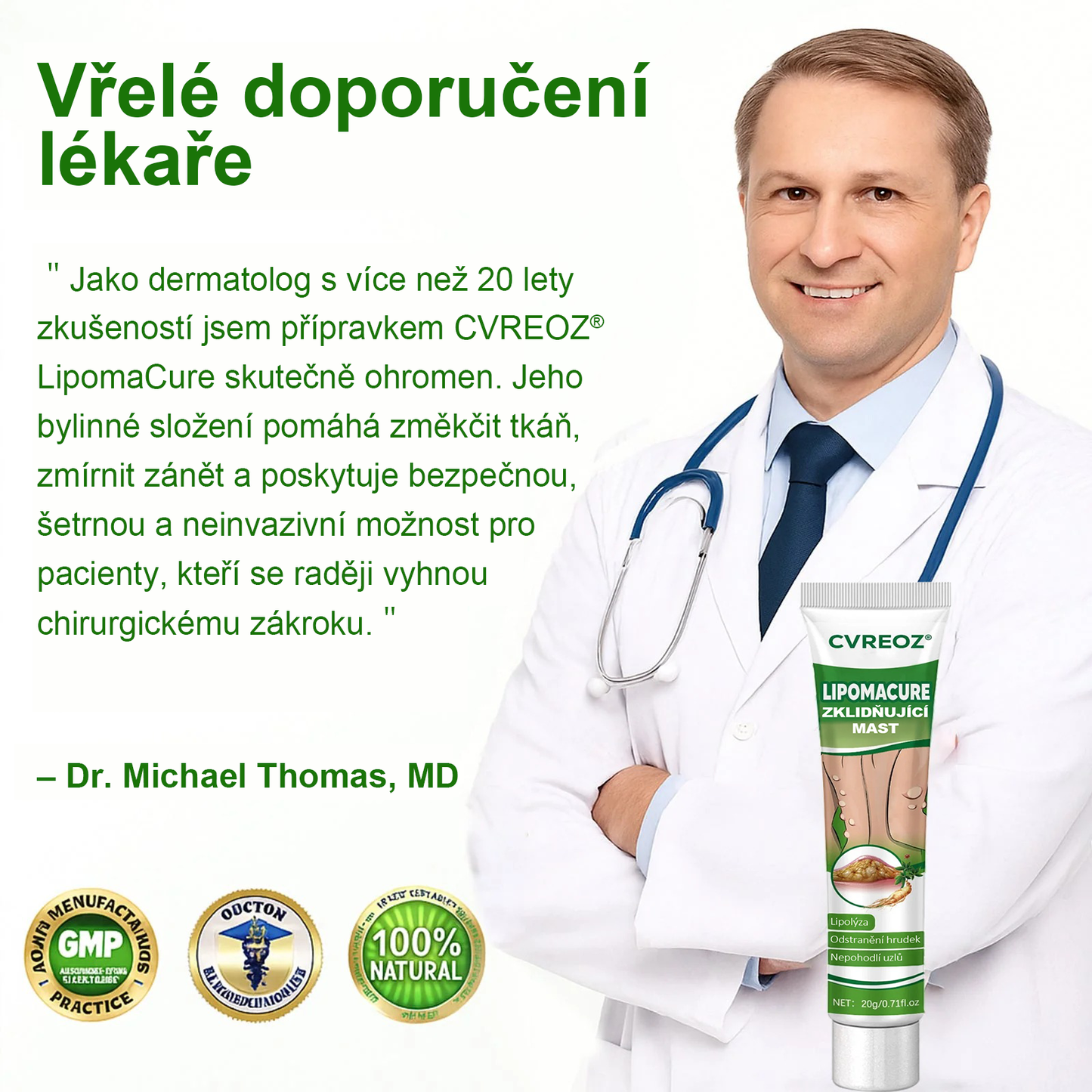 Cvreoz® LipomaCure — Účinná péče o lipomy bez operace