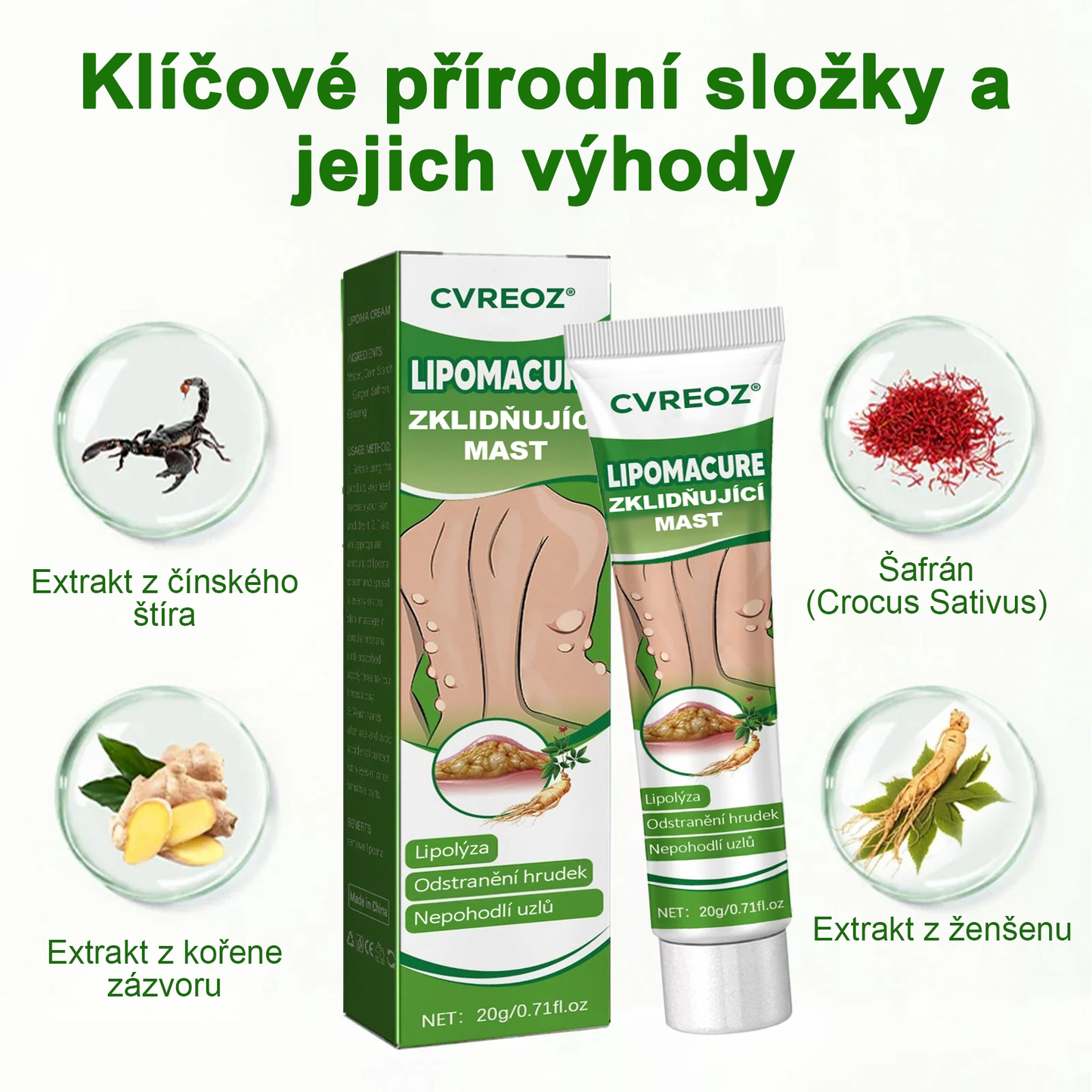 Cvreoz® LipomaCure — Účinná péče o lipomy bez operace
